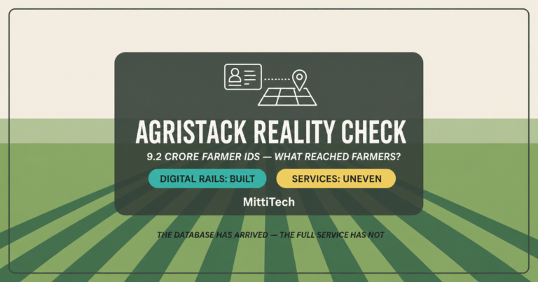 AgriStack reality check: 9.2 crore Farmer IDs, digital rails built but farmer services uneven