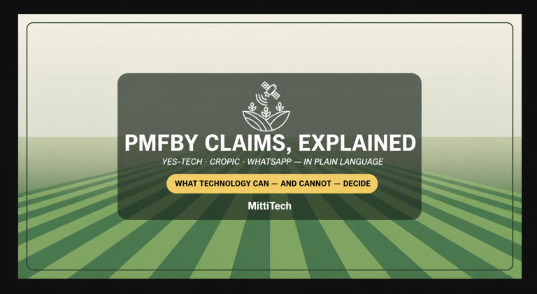 PMFBY claims explained through YES-TECH, CROPIC and WhatsApp technology