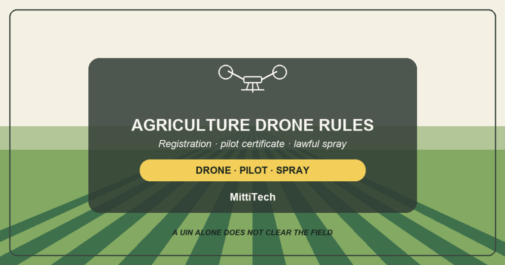 Agriculture drone rules in India: aircraft, pilot and spraying compliance