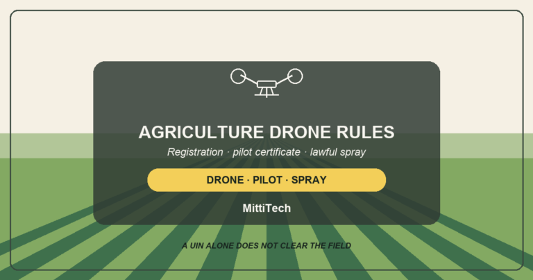Agriculture drone rules in India: aircraft, pilot and spraying compliance